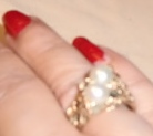 M824M 14K 585 gold and Pearl Ring Takst Valuation  N kr 8000